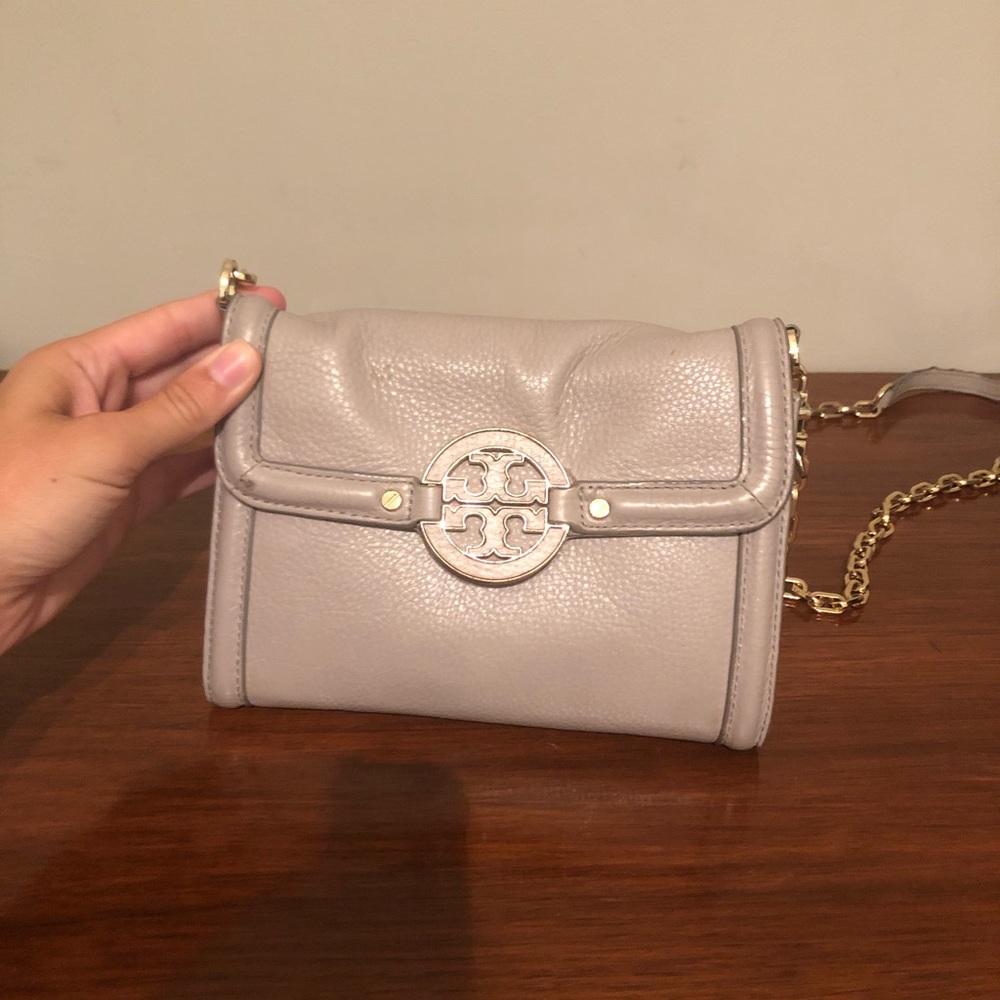 TORY BURCH GREY CROSS BODY
